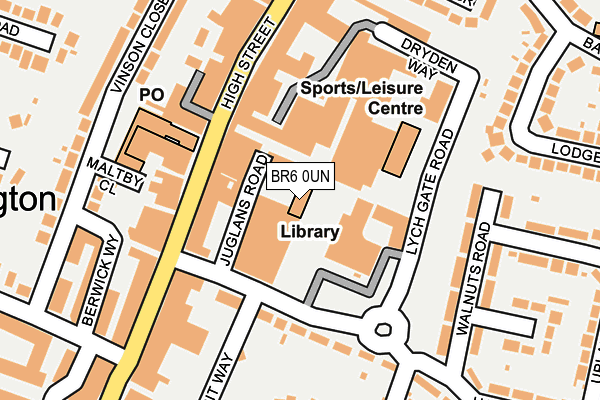 BR6 0UN map - OS OpenMap – Local (Ordnance Survey)