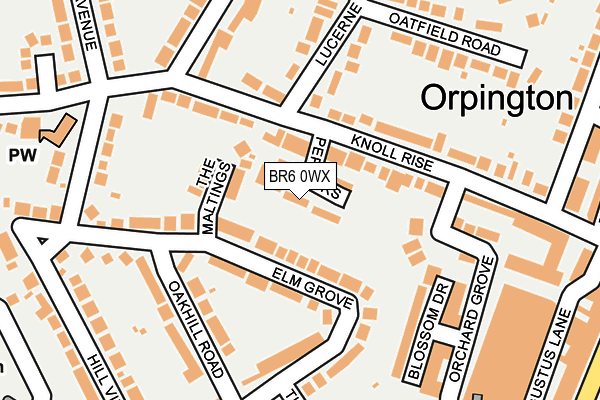 BR6 0WX map - OS OpenMap – Local (Ordnance Survey)
