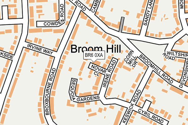 BR6 0XA map - OS OpenMap – Local (Ordnance Survey)