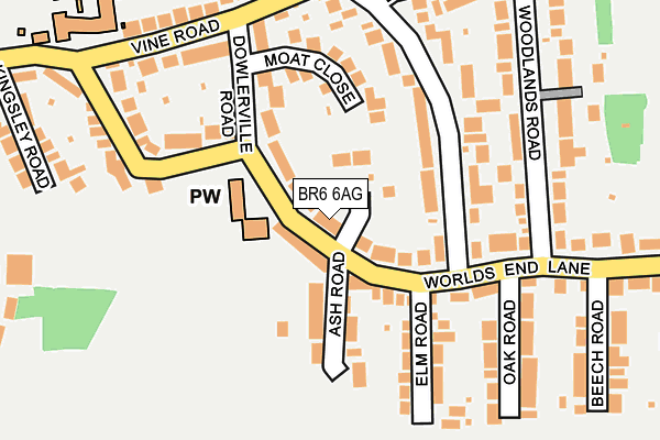 BR6 6AG map - OS OpenMap – Local (Ordnance Survey)