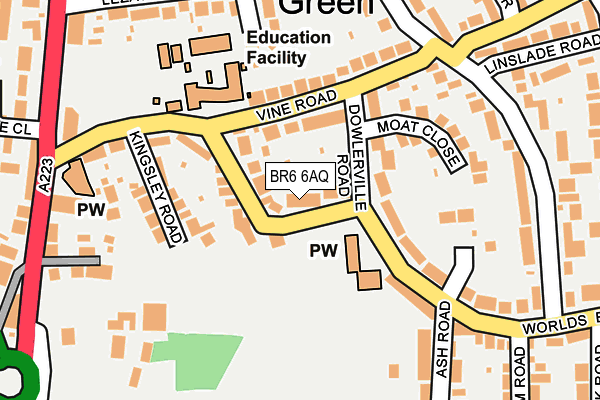 BR6 6AQ map - OS OpenMap – Local (Ordnance Survey)