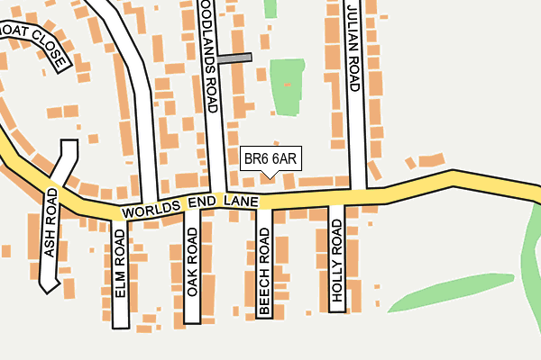 BR6 6AR map - OS OpenMap – Local (Ordnance Survey)