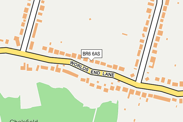 BR6 6AS map - OS OpenMap – Local (Ordnance Survey)
