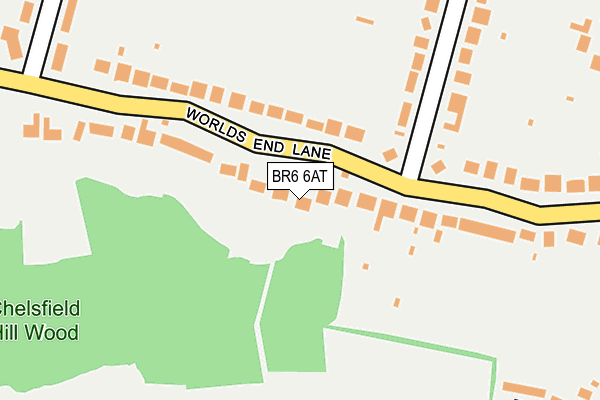 BR6 6AT map - OS OpenMap – Local (Ordnance Survey)