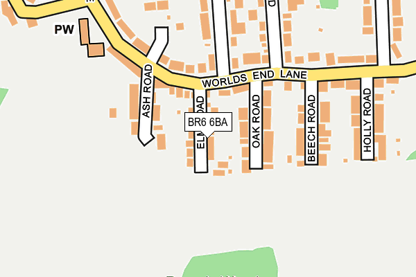 BR6 6BA map - OS OpenMap – Local (Ordnance Survey)