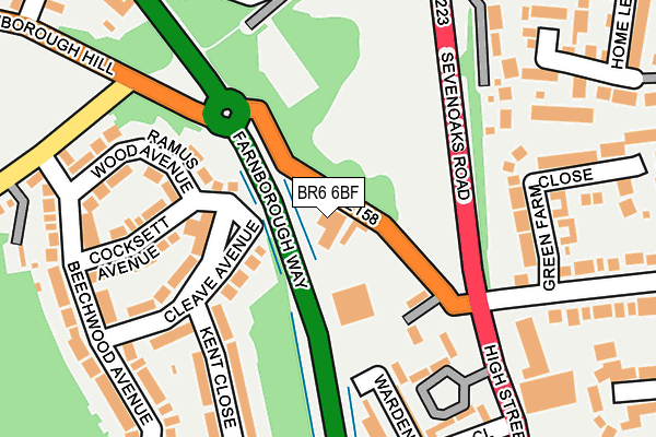 BR6 6BF map - OS OpenMap – Local (Ordnance Survey)