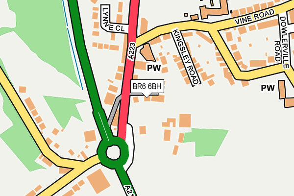 BR6 6BH map - OS OpenMap – Local (Ordnance Survey)