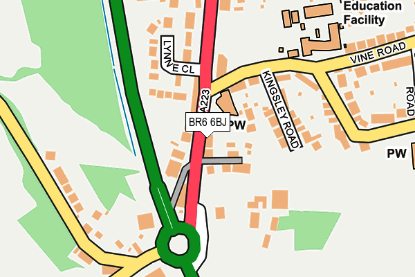 BR6 6BJ map - OS OpenMap – Local (Ordnance Survey)