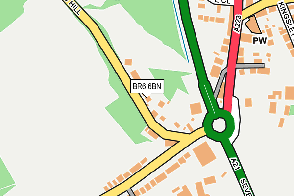 BR6 6BN map - OS OpenMap – Local (Ordnance Survey)