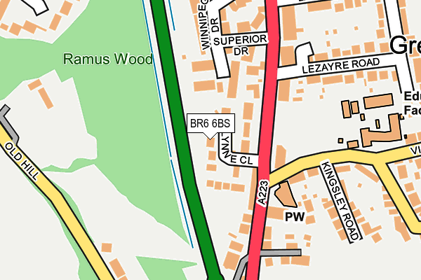 BR6 6BS map - OS OpenMap – Local (Ordnance Survey)