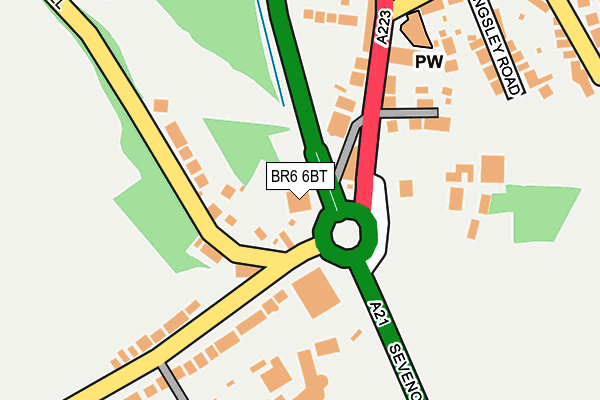 BR6 6BT map - OS OpenMap – Local (Ordnance Survey)