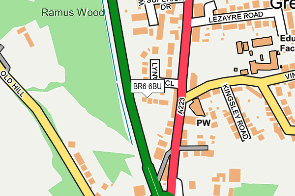 BR6 6BU map - OS OpenMap – Local (Ordnance Survey)