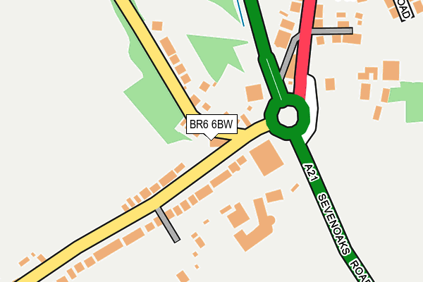 BR6 6BW map - OS OpenMap – Local (Ordnance Survey)