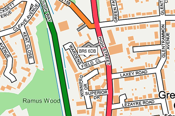 BR6 6DB map - OS OpenMap – Local (Ordnance Survey)