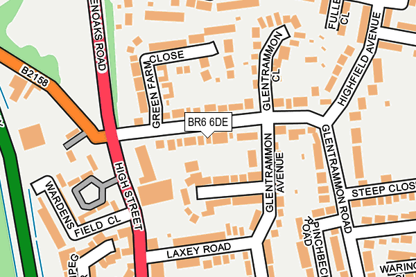 BR6 6DE map - OS OpenMap – Local (Ordnance Survey)