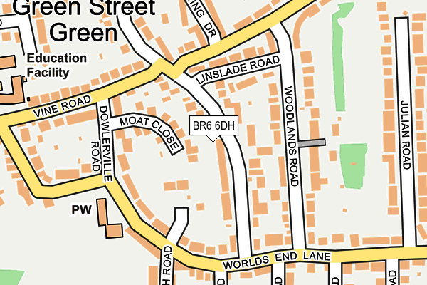 BR6 6DH map - OS OpenMap – Local (Ordnance Survey)