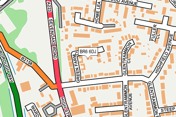 BR6 6DJ map - OS OpenMap – Local (Ordnance Survey)