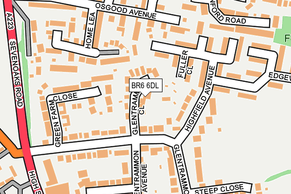 BR6 6DL map - OS OpenMap – Local (Ordnance Survey)