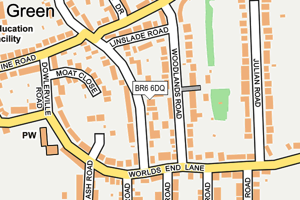 BR6 6DQ map - OS OpenMap – Local (Ordnance Survey)