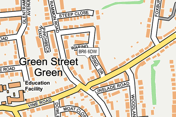 BR6 6DW map - OS OpenMap – Local (Ordnance Survey)