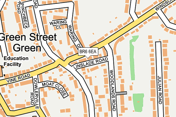 BR6 6EA map - OS OpenMap – Local (Ordnance Survey)