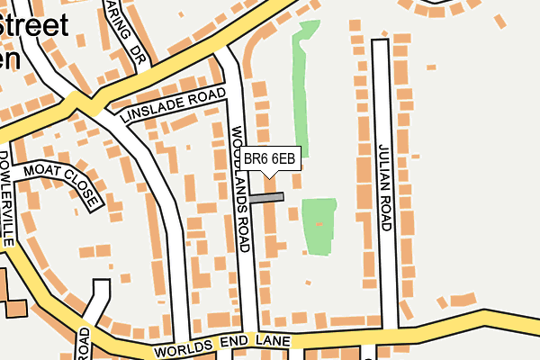 BR6 6EB map - OS OpenMap – Local (Ordnance Survey)