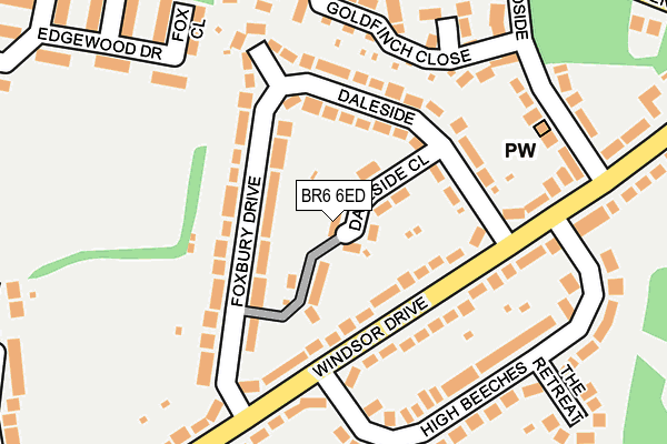 BR6 6ED map - OS OpenMap – Local (Ordnance Survey)