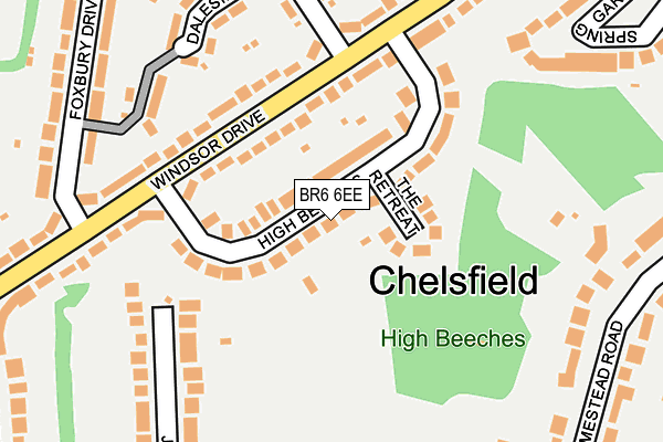 BR6 6EE map - OS OpenMap – Local (Ordnance Survey)