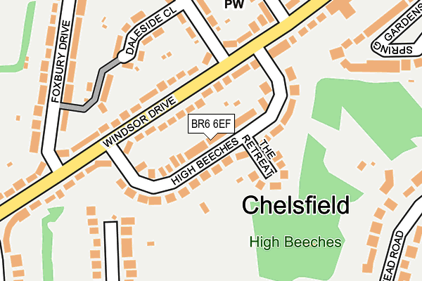 BR6 6EF map - OS OpenMap – Local (Ordnance Survey)