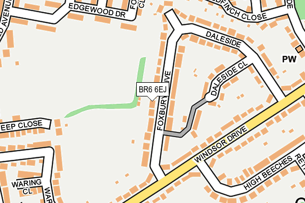 BR6 6EJ map - OS OpenMap – Local (Ordnance Survey)