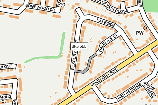 BR6 6EL map - OS OpenMap – Local (Ordnance Survey)