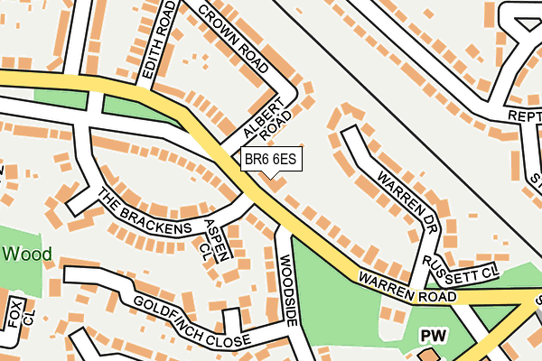 BR6 6ES map - OS OpenMap – Local (Ordnance Survey)