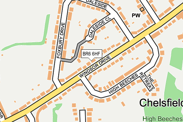 BR6 6HF map - OS OpenMap – Local (Ordnance Survey)