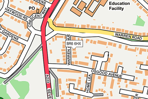 BR6 6HX map - OS OpenMap – Local (Ordnance Survey)