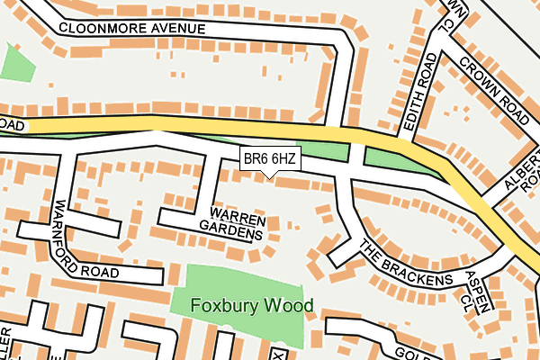 BR6 6HZ map - OS OpenMap – Local (Ordnance Survey)