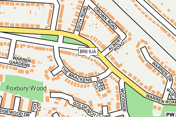 BR6 6JA map - OS OpenMap – Local (Ordnance Survey)