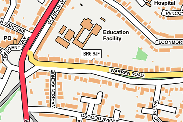 BR6 6JF map - OS OpenMap – Local (Ordnance Survey)