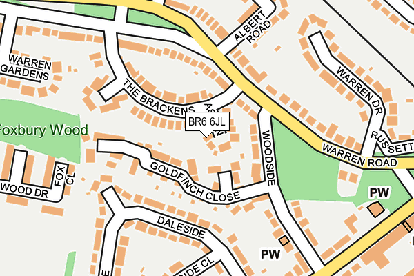 BR6 6JL map - OS OpenMap – Local (Ordnance Survey)