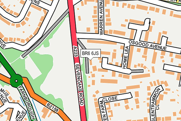 BR6 6JS map - OS OpenMap – Local (Ordnance Survey)