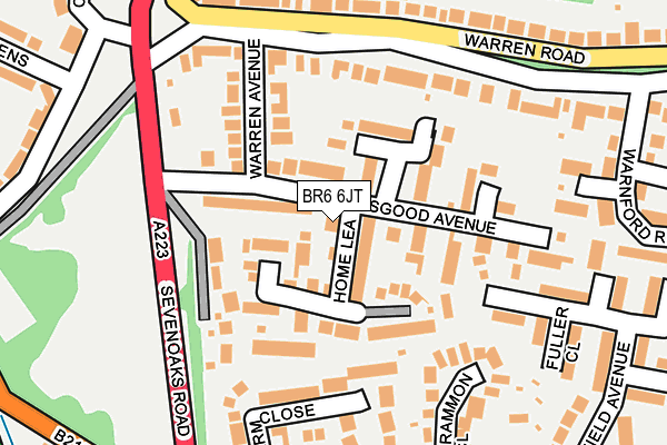 BR6 6JT map - OS OpenMap – Local (Ordnance Survey)