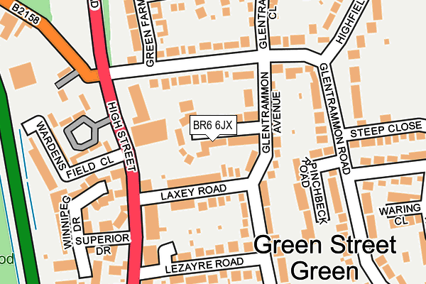 BR6 6JX map - OS OpenMap – Local (Ordnance Survey)