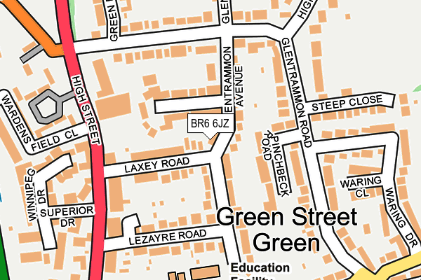 BR6 6JZ map - OS OpenMap – Local (Ordnance Survey)