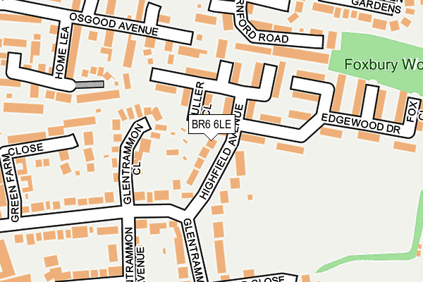 BR6 6LE map - OS OpenMap – Local (Ordnance Survey)