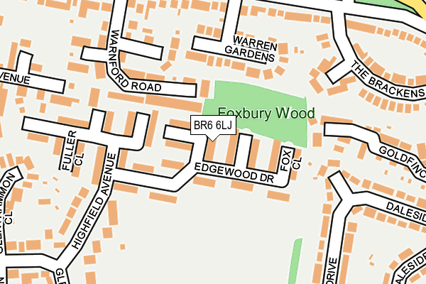 BR6 6LJ map - OS OpenMap – Local (Ordnance Survey)