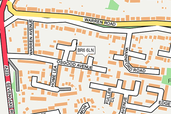 BR6 6LN map - OS OpenMap – Local (Ordnance Survey)