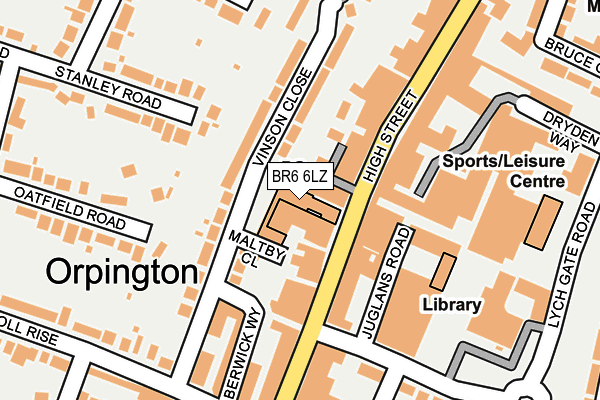 BR6 6LZ map - OS OpenMap – Local (Ordnance Survey)