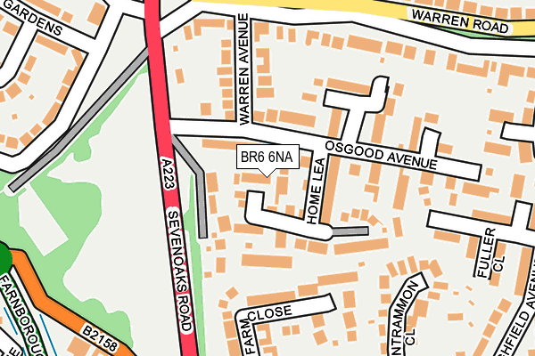 BR6 6NA map - OS OpenMap – Local (Ordnance Survey)