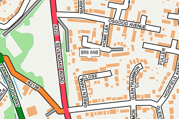 BR6 6NB map - OS OpenMap – Local (Ordnance Survey)