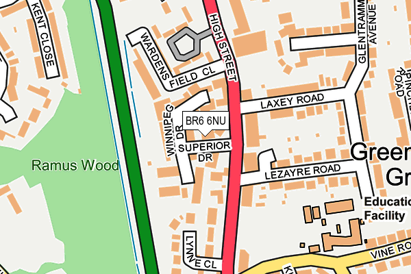 BR6 6NU map - OS OpenMap – Local (Ordnance Survey)