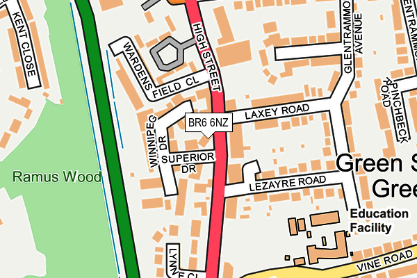 BR6 6NZ map - OS OpenMap – Local (Ordnance Survey)